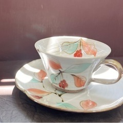 清水焼　コーヒーカップ・ソーサーセット