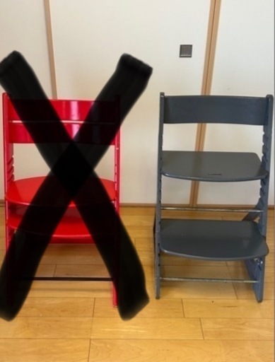 【購入者決定】子供用椅子　家具　グレー
