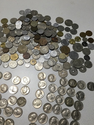 金額相談乗ります】外国コインまとめ売り！約1.3kg 1/4ドル
