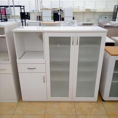 ★ジモティ割あり★  食器棚 白 H120×D41×W115 クリーニング済み OJ5312