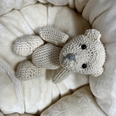 【ハンドメイド】くまちゃんの編みぐるみの画像