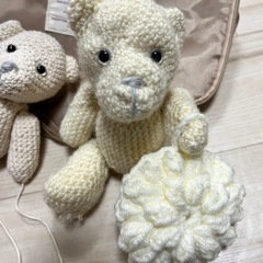 【ハンドメイド】くまちゃんの編みぐるみの画像