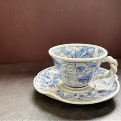清水焼　コーヒーカップ・ソーサーセット