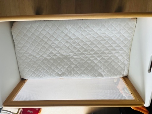 ベビー用 移動ができる簡易ベッド 添い寝 マットレス付き キャスター付き 収納付き リリワゴン 大和屋 LiLiwagon 簡単 ゆりかご ホワイト　おまけ付き