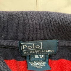 ラルフローレン  キッズLサイズ（16-18）ポロシャツ ボーダー 赤　紺の画像