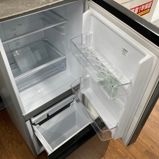 2ドア冷蔵庫　AQUA AQR-J13M 2022年製　16,500円