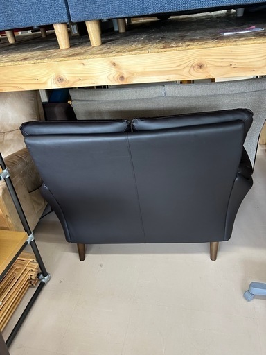 アース美原店　美品　ニトリ2人用合皮ソファ(Nシールド コウテイ3 DBR）
