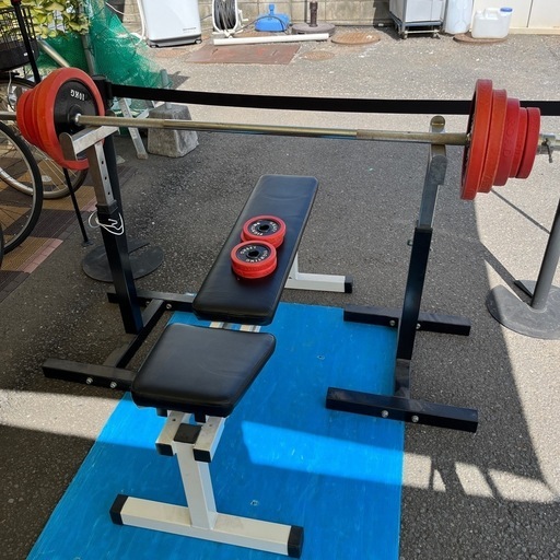 バーベルセット115kg 引き取りor仙台市内配送、仙台近隣は要相談