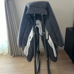 【お取引完了】 蚊帳 キャスター付き 折りたたみ ベビーベッド グレーの画像