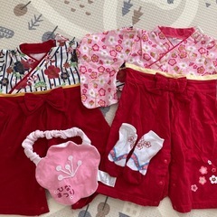 袴ロンパース 2枚 おまけあり