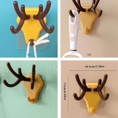 鹿角/粘着フック（新品）1個の画像