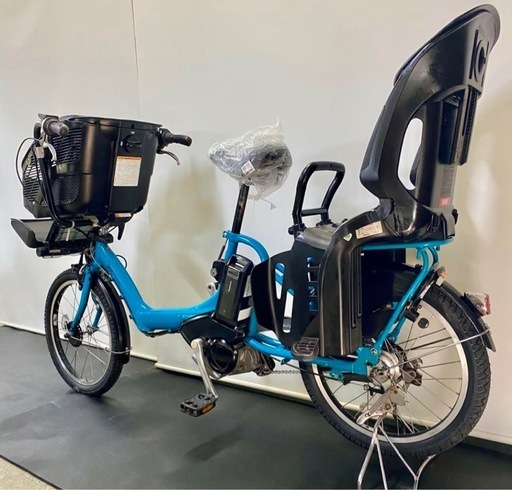 1都4県全域送料無料　業界最長12ヶ月保証　電動アシスト自転車　ブリヂストン　20インチ 子供乗せ　パワフル　水色　3人乗り　g817