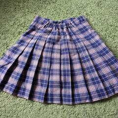 チェック柄 プリーツスカート風