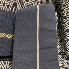 美品　鱗生地　★メンズ角帯　藍　リバーシブ★ルいかがでしょうか？の画像