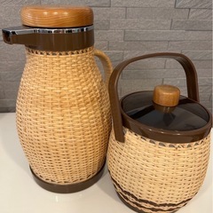 藤の魔法瓶とアイスペールセット