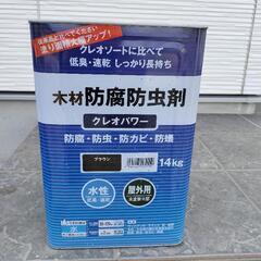 防腐防虫剤塗料クレオパワー　ブラウン　14kg