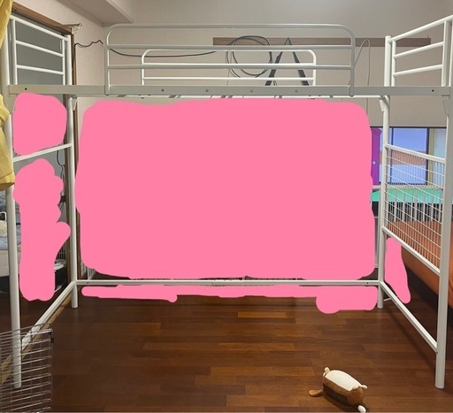 はしご付き2段ベッド(ロフトベッド) 中古