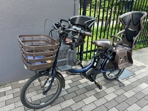 【バッテリー新品、充電器付き】ブリヂストン　子供乗せ自転車 電動アシスト自転車　3人乗り