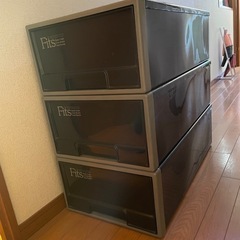 押入れ収納ケース3個セットの画像