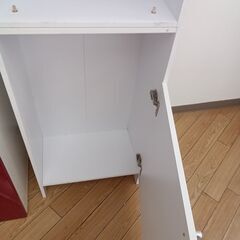 ★ジモティ割あり★  ランドリーラック ホワイト H180×D30×W49.5 クリーニング済み TK2828の画像