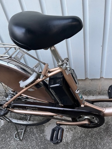 ブリヂストン  フロンティア①  　★両輪駆動　★回復充電　★ベルトドライブ　リチウムイオンバッテリーB200 6.2Ah 26インチ 3段 LED ゴールド