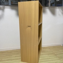 【0円/無料/破損あり】カラーボックス カラボ ベージュ 3段の画像