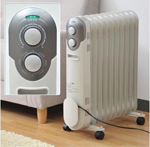 取引決定:　山善 オイルヒーター(1200/700/500W 3段階切替式) DO-L123