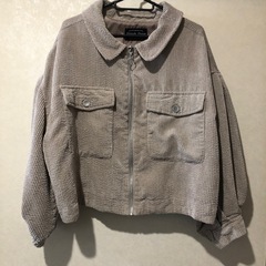 秋服　レディース　ブルゾン　グレージュ　L