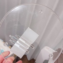 クリア 円形の置物、トレイ