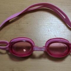 ケース付　キッズゴーグル　ピンク　スポルディング　SPALDING　幼稚園〜小学校低学年　取扱説明書有の画像