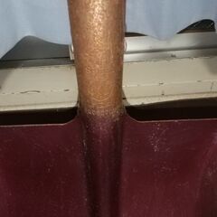 金像印ショベル角型マルーン色 少しサビが有り。の画像