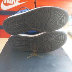 極上ナイキエアジョーダン1MID ブルー/ブラック26.5cmの画像