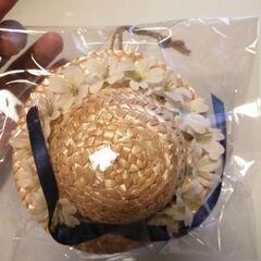 麦わら帽子のリース