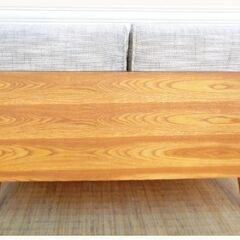 ミサワ　2人掛けソファ　ラブソファ　ALBERO　布張り　2Pソファ　木製フレーム　ファブリック　北欧風　インテリア　引取り歓迎の画像