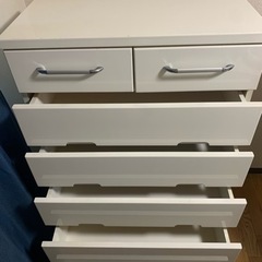 家具 収納家具 タンス、衣類収納　　白色の画像