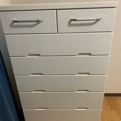 家具 収納家具 タンス、衣類収納　　白色