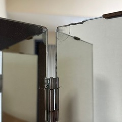 全身三面鏡　ホワイトの画像