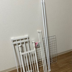 【本日最終】突っ張り棒7点ワイヤーネット3点セット　収納