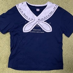 メゾピアノ　セーラーカラー　ラインストーン　Tシャツ　マリンルッ...