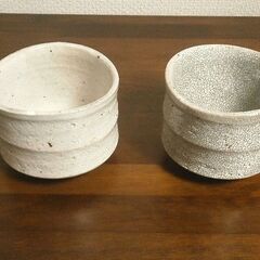 ★抹茶碗 ペア 未使用品 陶器 かいらぎの画像