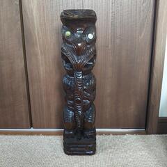 ヴィンテージ maori マオリ 木彫り置物 インテリア