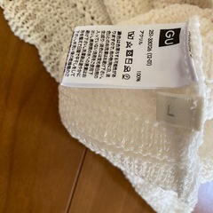 相談中❗️【美品❗️ほぼ未使用品です】GUレーストップス　白　Lサイズの画像