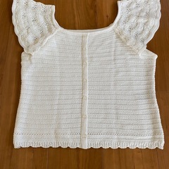 【美品❗️ほぼ未使用品です】GUレーストップス　白　Lサイズ