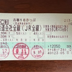 青春18切符　残2回分の画像