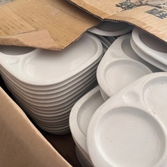 イベントに！メラミン食器ピクニックトレー　140枚くらいの画像