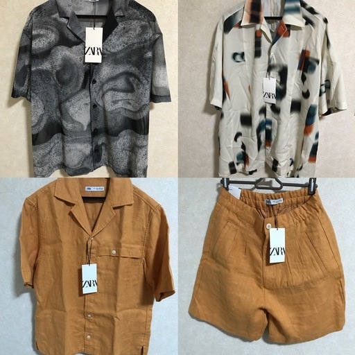 新品　ZARA ザラ　半袖シャツ＋ショートパンツ4点セット