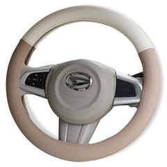 ハンドルカバー ベージュ 軽自動車 バイカラー