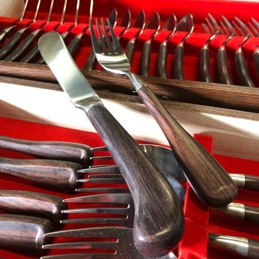 高級シルバーセット NBC ステンレス 木製 人気の品