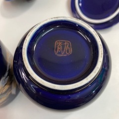 未使用　九谷焼　夫婦湯呑み茶碗　蓋付き　湯呑みの画像
