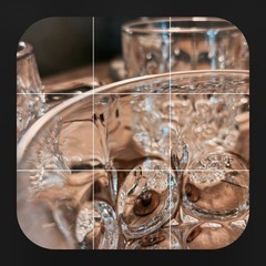 昭和レトロ　ビアグラス　プレスガラスの画像